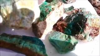 Silicated Chrysocolla Rockhounding Arizona [upl. by Alrats]