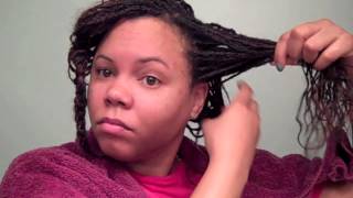 How To Wash quotNatural Hairquot In MicroSingle Braids [upl. by Enyar]