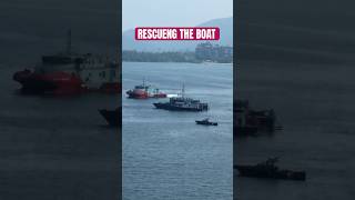 Ferry Rescued by the Boats ocean seaside seaview oceanview shortvideo boat ferry rescue yt [upl. by Ylrebme]