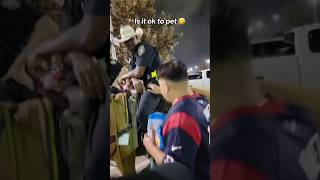 Did he just PET THE COP 👋👮🏽‍♂️🤨 comedy funny lol [upl. by Ecinahc]