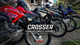 NOVA CROSSER 150 2023  TODAS AS CORES E VERSÕES 🔴🔵 [upl. by Zebulen741]