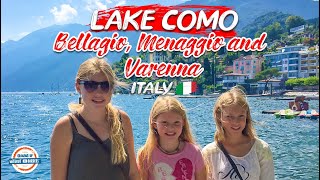 Lake Como Italy 🇮🇹 Bellagio Menaggio and Varenna  197 Countries 3 Kids [upl. by Dana906]