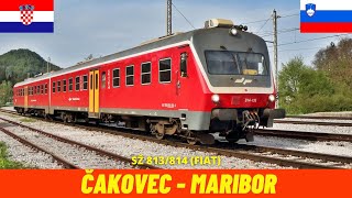 Cab Ride Čakovec  Maribor Croatia Slovenia train drivers view 4K [upl. by Hewet]