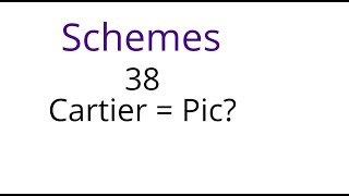 Schemes 38 Comparison of Cartier divisors and Pic [upl. by Norraf]