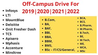 Bulk Hiring  Off Campus Drive 2021  Batch 2019 2020 2021 2022  Apply Fast [upl. by Jonme]