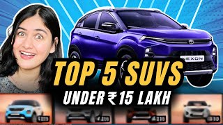 Top 5 SUVs Under ₹15 Lakh in 2024 – Best Value Features amp Safety [upl. by Daffodil]