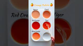 Orange palette Color mixing 🧡 color colors colormixing palette paint colour colortheory [upl. by Anyrb]