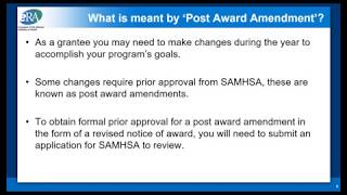 How to Submit a Post Award Amendment for Discretionary Grants [upl. by Gayelord]