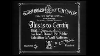 BBFC Rating CardMayflower Pictures 1939 [upl. by Amehr829]