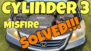 Simple Fix for a P0303 Engine Code  Cylinder 3 Misfire 2009 Honda Odyssey [upl. by Berni]