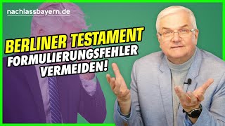 Berliner Testament Textfehler erkennen und vermeiden [upl. by Oech]