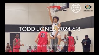 Todd Jones 2024 68 Isidore Newman High School LA Liv On EYBL [upl. by Anelahs]