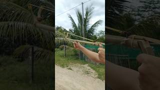 Slingshot gun from bambooslingshot bamboo bamboogun [upl. by Ecertal]