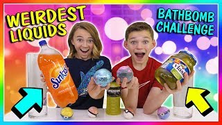 WEIRDEST LIQUID BATH BOMB CHALLENGE  We Are The Davises [upl. by Eninej]