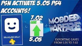 PSN Activate Offline Accounts on 505  Copy Modded Saves to a 702 PS4 [upl. by Egroej]