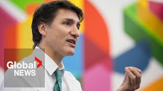 Alberta policies on trans youth most antiLGBTQ2 in Canada Trudeau [upl. by Norvun538]