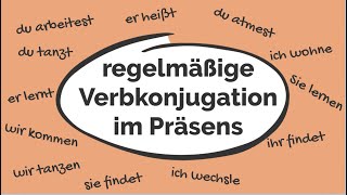 Deutsch lernen  regelmäßige schwache Verbkonjugation Präsens  Grammatik  A1  learn German [upl. by Erdnad]