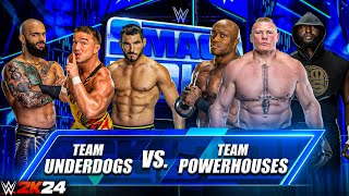 WWE 2K24  Underdogs vs Powerhouses Gable Ricochet amp Gargano Take on Brock amp More [upl. by Taro]