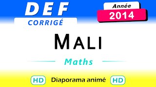 Mali DEF Maths 2014  sujet et corrigé [upl. by Sewell749]