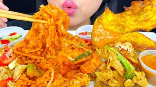 ASMR Noodles Rice amp Chicken Skewers Eating Sounds ASMR Phan [upl. by Bernice]