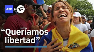 La reacción de los venezolanos ante los resultados de las elecciones • Vía AFP Español [upl. by Jolenta905]