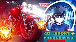 CS RANK PUSH live 🔴 Free fire Max⚡Welcome back to my YouTube channel 4GSPORTlivefreefire [upl. by Coop]