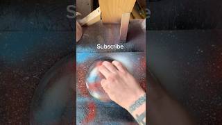 How to Spray Paint Fire amp Ice planet 🎨 artist painting art shorts viralvideo spraypaint [upl. by Cadal377]