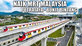 NAIK MRT MALAYSIA MRT PUTRAJAYA LINE KWASA DAMANSARA amp KAJANG LINE KE BUKIT BINTANG KUALA LUMPUR [upl. by Ikuy]