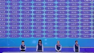 Impossible Challenge Teenagers mentally calculate 100 3digit numbers in seconds [upl. by Hoem]