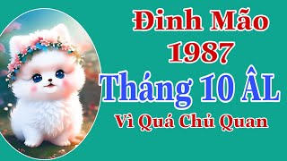 Xem Tháng 10 ÂL Tuổi Đinh Mão 1987 Vì Tính Cách Chủ Quan Dễ Cuốn Thị Phi Đến Thất Thoát Tài Vận [upl. by Enelrats233]