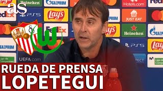 SEVILLA  WOLFSBURGO  Rueda de prensa PREVIA de LOPETEGUI quotTenemos ilusión por seguirquot  AS [upl. by Tobye]