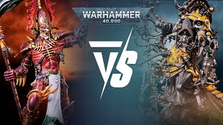 Aeldari Vs Adeptus Mechanicus 2000pts Warhammer 40K Battle Report [upl. by Egroej]