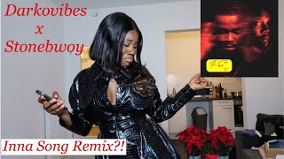 Darkovibes ft Stonebwoy  Inna Song Remix  Reaction [upl. by Nij]