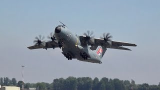 Airbus A400M Atlas EC400 departure at RAF Fairford RIAT 2018 AirShow [upl. by Vorfeld]