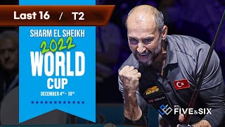 Table 2 Sharm El Sheikh World Cup 3Cushion 2022  Last 16 [upl. by Sirrom48]