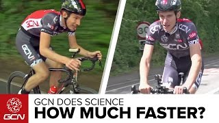 How Much Faster Is An Aerodynamic Position GCN Does Science [upl. by Hun]