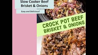 Slow Cooker Beef Brisket amp Onions as seen on SlowCookerSocietycom [upl. by Lynda]