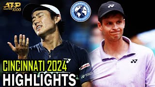 Yoshihito Nishioka vs Hubert Hurkacz Round 2  Cincinnati 2024 [upl. by Beutler]