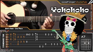 One Piece Binks Sake  Yohohoho  Fingerstyle Guitar TAB Tutorial [upl. by Ten]