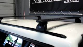 Truck Camper Shell Topper with Thule 460R Podium AeroBlade Base Roof Rack on Tracks by Rack Outfitters [upl. by Nrobyalc]