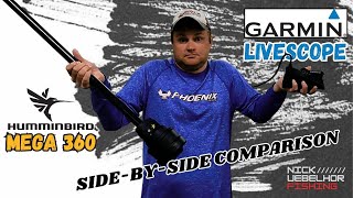 Garmin Livescope vs Humminbird Mega 360 SideBySide Comparison [upl. by Rosamund]