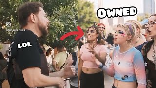 Group Of Delusional Woke Women Get OWNED By Man [upl. by Niveek]