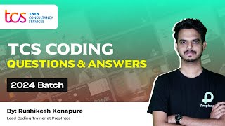 TCS Coding Questions and Answers for 2024 Batch  TCS NQT Preparation [upl. by Sophia30]