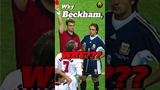 The day David Beckham destroyed England Red card chaos shorts football davidbeckham [upl. by Tacye21]