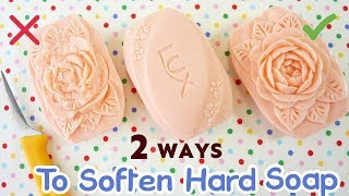 SOAP CARVING  How To Soften Hard Soap  EASY  ASMR  Satisfying [upl. by Pruchno564]