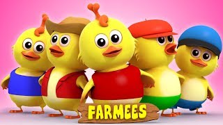 Five Little Chicks  Nursery Rhymes Songs For Kids  Rhymes For Children by Farmees [upl. by Nefets]