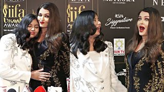 Aishwarya Rai Cute Interview Daughter Aaradhya Bachchan At IIFA Utsavam Awards 2024 [upl. by Ahsinyd]