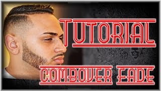 How To Do Comb Over Fade Haircut w Hard Part [upl. by Broddie106]