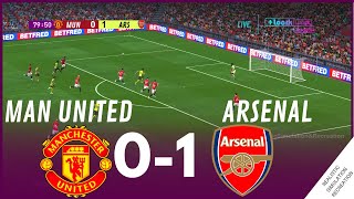 Highlights  MANCHESTER UNITED 01 ARSENAL • Premier League 2324  Video Game Simulation [upl. by Cohlier]