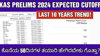 KPSC KAS PRELIMS 2024 EXPECTED CUTOFF 2024 AND SYLLABUS DETAILSKAS CUTOFF ಮಾಹಿತಿ [upl. by Nuahs]